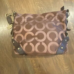 COACH Brown Shoulder Hobo Handbag
